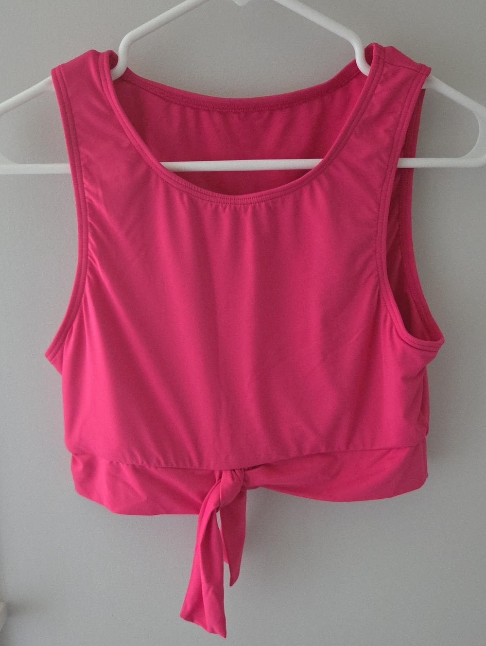 Vince Camuto DRAGON FRUIT Cropped Tie-Front Bikini Swim Top - Large